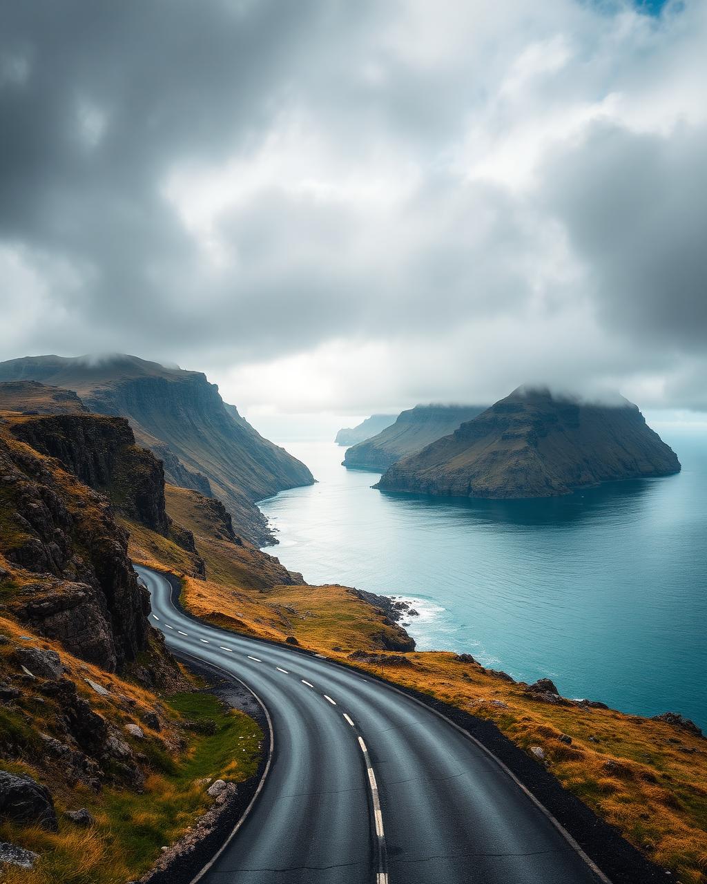 Coastal road on the North Coast 500